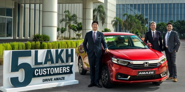 Honda Amaze Crossed 5 Lacs Unit Sales Milestone in India
