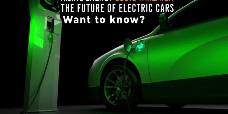 Electric vehicle changing on street parking with graphical user interface, Future EV car concept