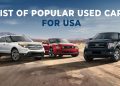 List Of Popular Used Cars For USA