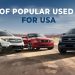 List Of Popular Used Cars For USA