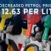 Govt Decrease Petrol Prices By Rs. 12.63 Per Liter,.