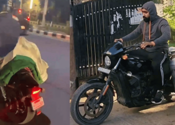 A Video of Man selling Milk on his Harley Davidson Has Gone Viral