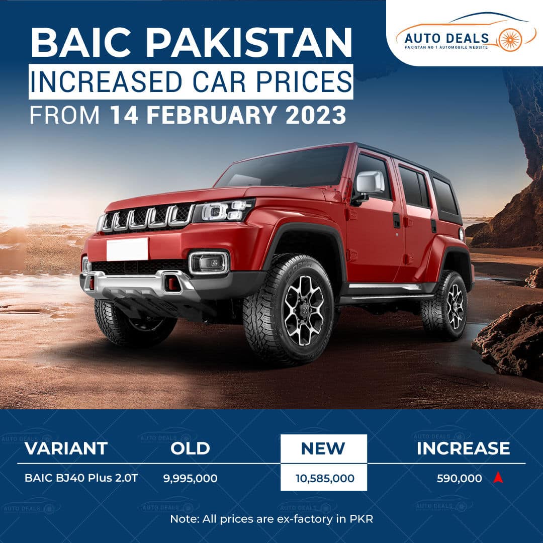 BJ40 Plus Price in Pakistan Details