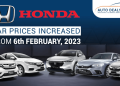 Honda Car Prices Increased Again- Second Time in 2 Weeks