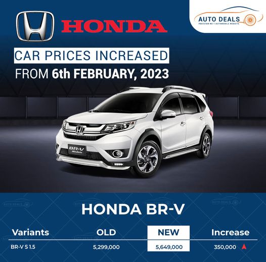 New Honda BR-V Revised Prices
