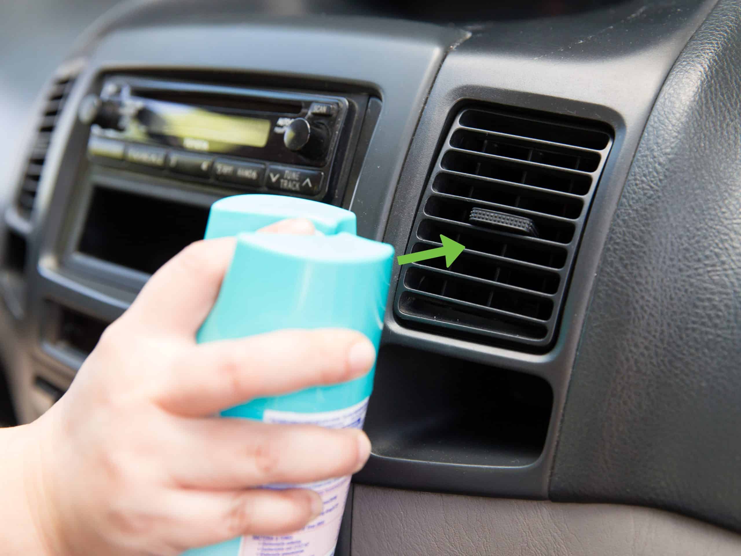 clean car air vents using a cleaning Solution